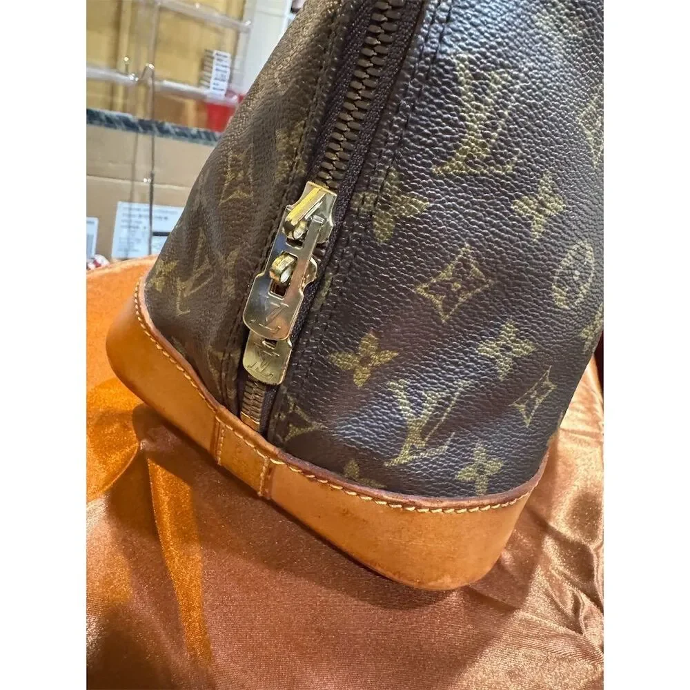 Louis Vuitton Monogram Alma PM Vintage 1994 Satchel Bag Brown with dust bag - Picture 9 of 16